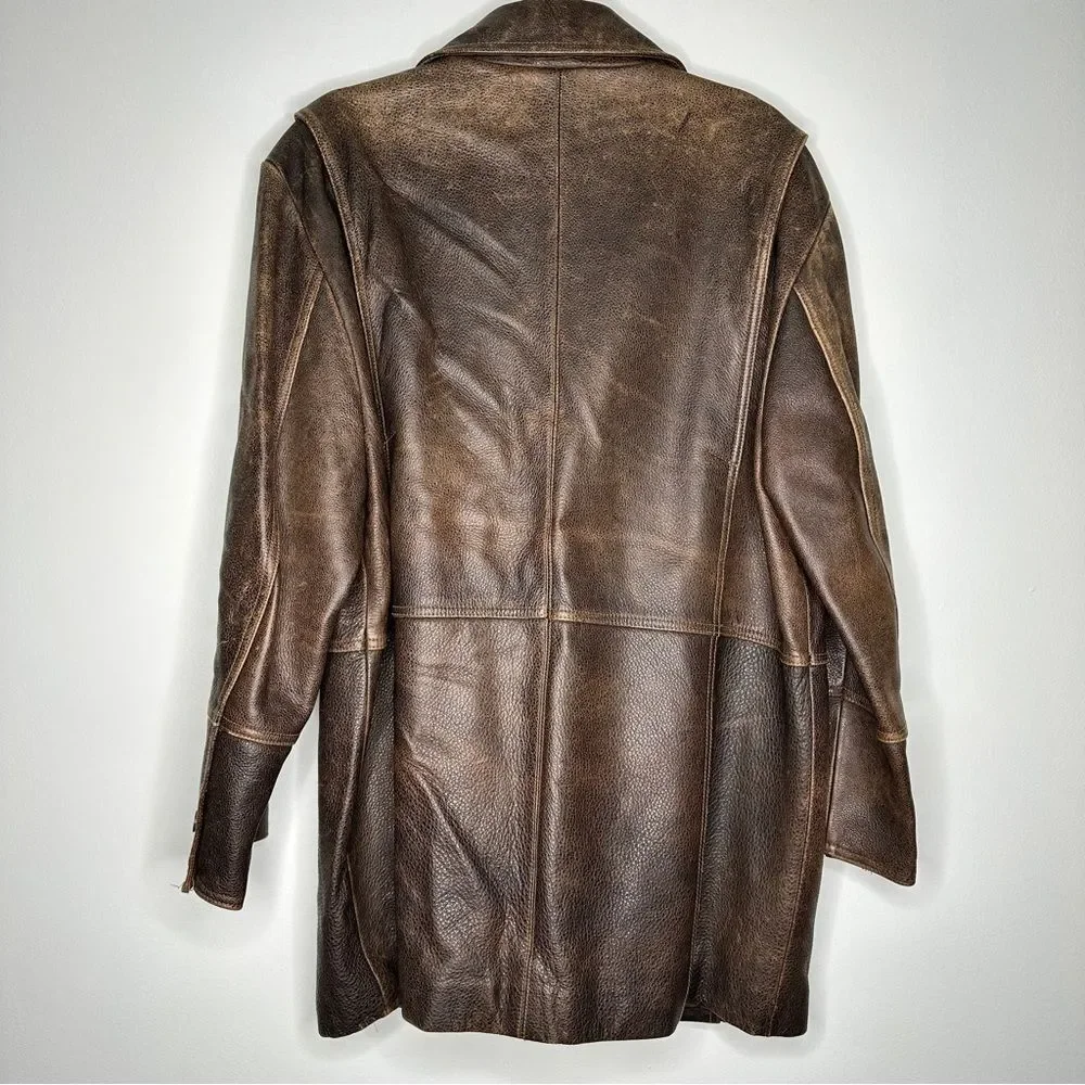 Club Room by Charter Club‎ Vintage 100% Genuine Leather Jacket